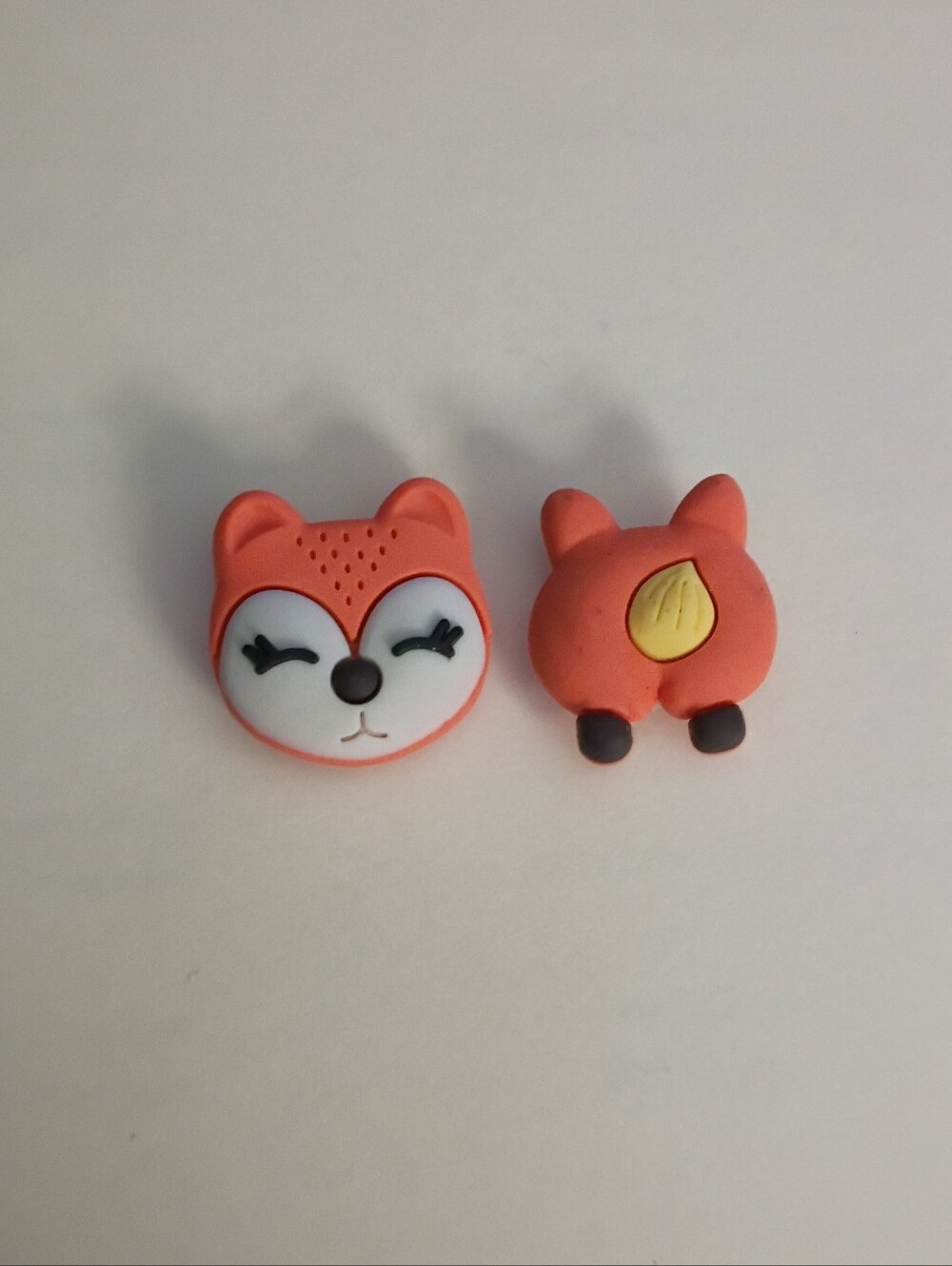 10 for $10 Jibbitz Croc Charm - Orange Fox Face & Butt with Bushy Tail - Animal